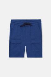 Boys Blue Six Pocket Cargo Shorts(Knee Length)
